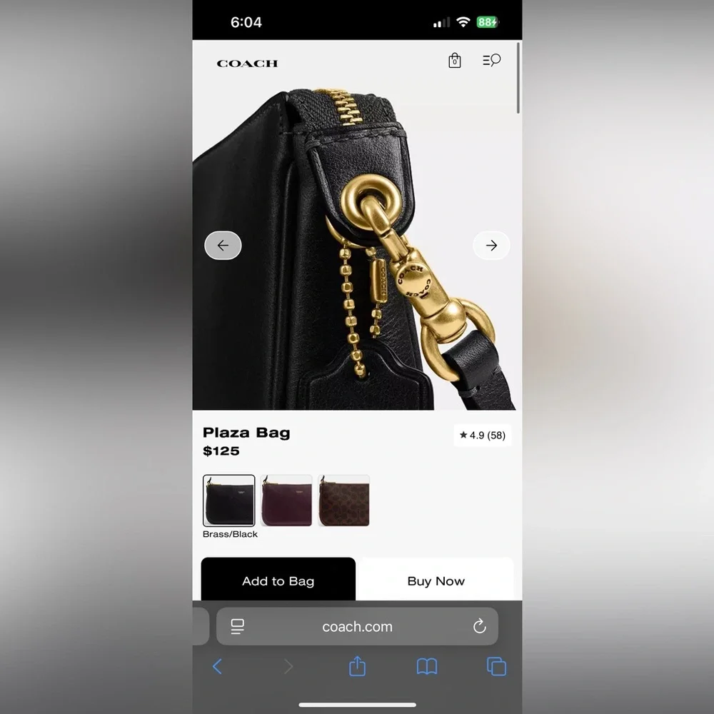 Coach plaza bag brass/black - Picture 8 of 8
